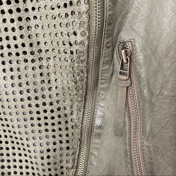 Bano eeMee Genuine Leather Biker Jacket - Picture 11 of 16